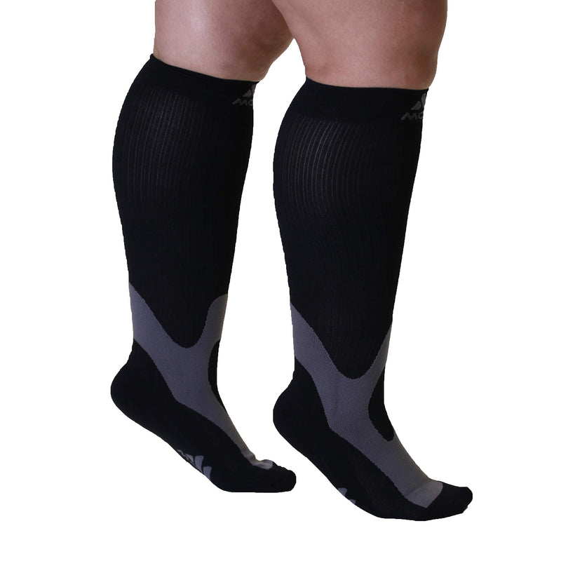 [Australia] - Mojo Medical Compression Socks for Women & Men Circulation - 20-30mmHg Medium Black 