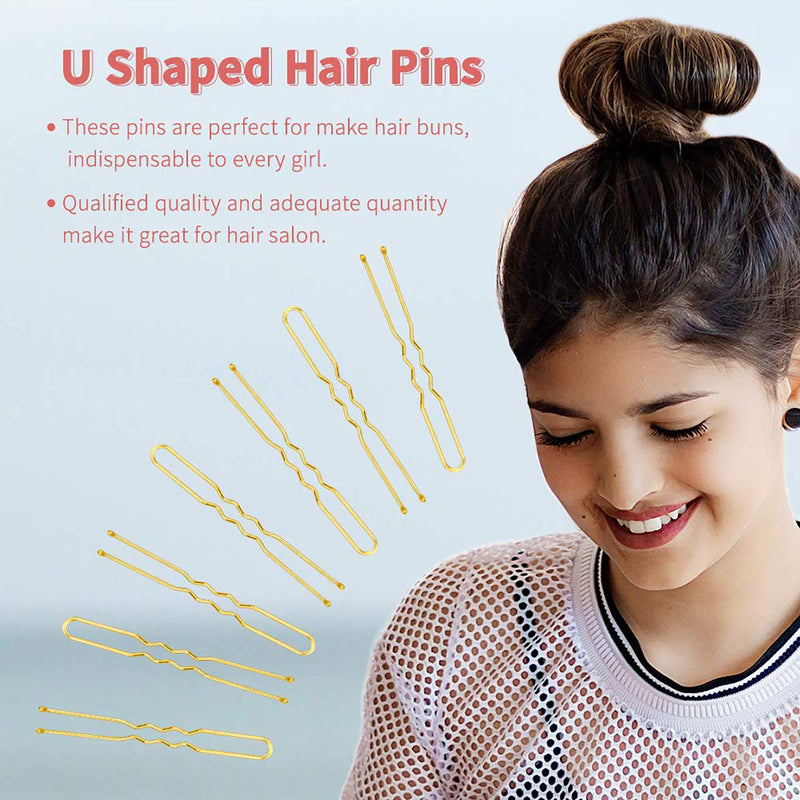 [Australia] - Hair Pins Bobby Pins U shape Hair Bun Pins Clips Hair Grips for Women Hair Styling Pins 100 Pieces Ideal for All Hair Types (U-shaped, Brown) U-shaped, Brown 