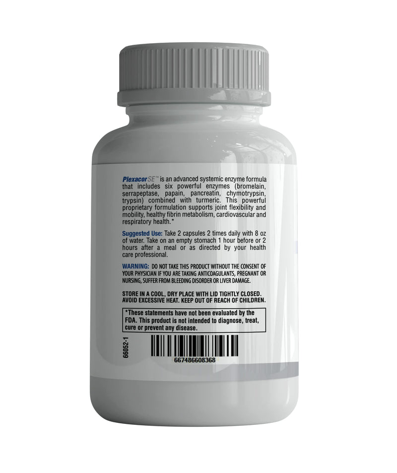[Australia] - Plexacor SE, Advanced Systemic Enzyme with Serrapeptase - 120 Capsules 