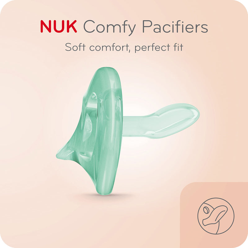 [Australia] - NUK Comfy Orthodontic Pacifiers, 0-6 Months, Timeless Collection, Pack of 5 0-6 Month (5 Pack) 