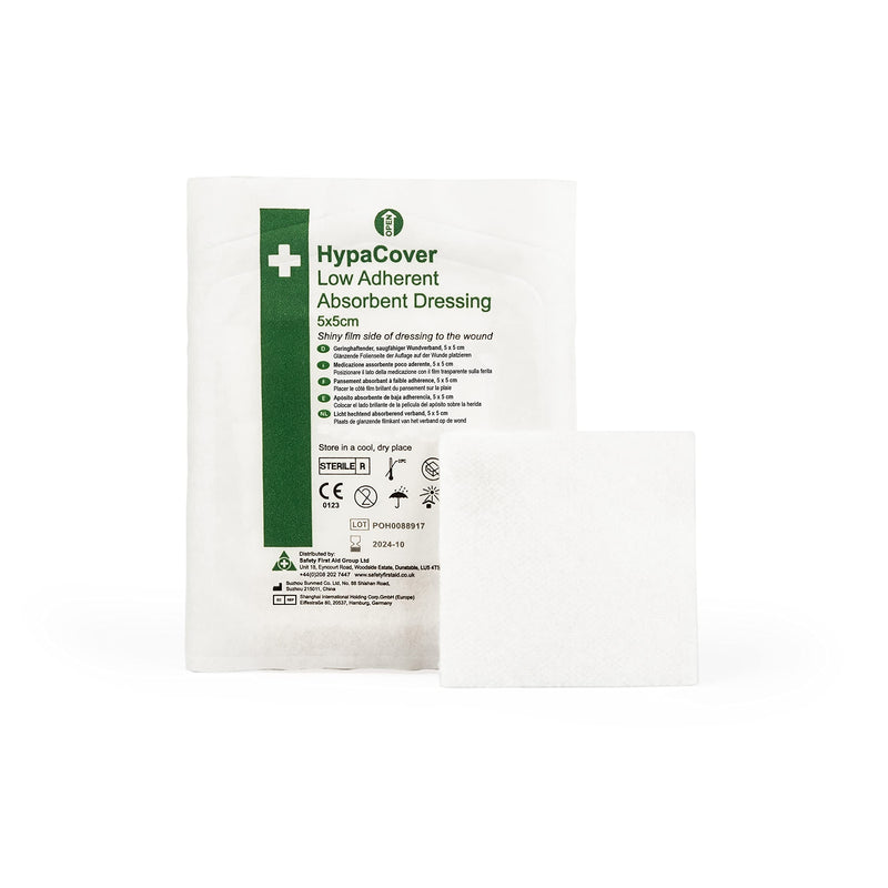 [Australia] - HypaCover Low Adherent Dressing Pads for Wounds Absorbent Dressing, 5x5cm (Pack of 25) 5x5 cm (Pack of 25) Pack of 25 