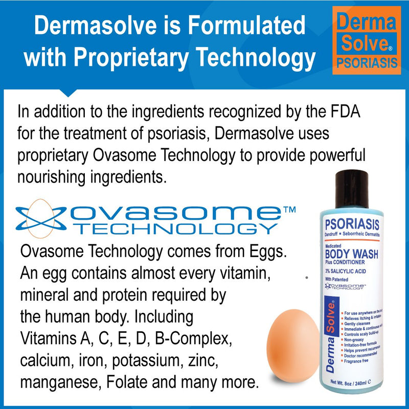 [Australia] - Psoriasis Body Wash by DermaSolve (2-Pack) | Psoriasis, Eczema, Seborrheic Dermatitis - Proven to Provide Relief from Dry Itchy Red Flaky Scaly and Inflamed Skin - Doctor Recommended (8.0 oz each) 