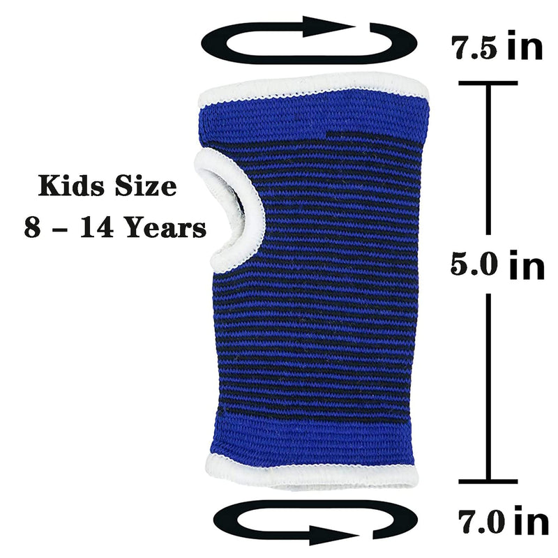 [Australia] - Luwint Kids Hand Wrap - Knitted Palm Sleeve Wrist Brace Hand Protection Support for 8-14 Years, 1 Pair 