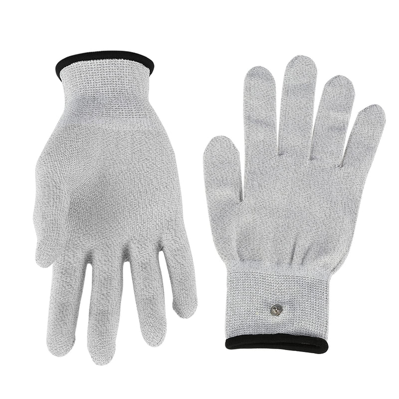 [Australia] - Electrode Gloves, 1 Pair Tens Machine Conductive Electrode Massage Gloves Electrotherapy Lead Wires(M) M 