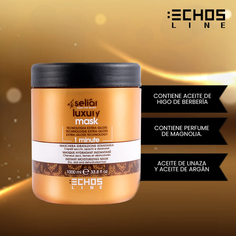 [Australia] - ECHOSLINE Seli√†r Luxury Instant Moisturizing Mask for Dry and Dehydrated Hair - 1000 ml 