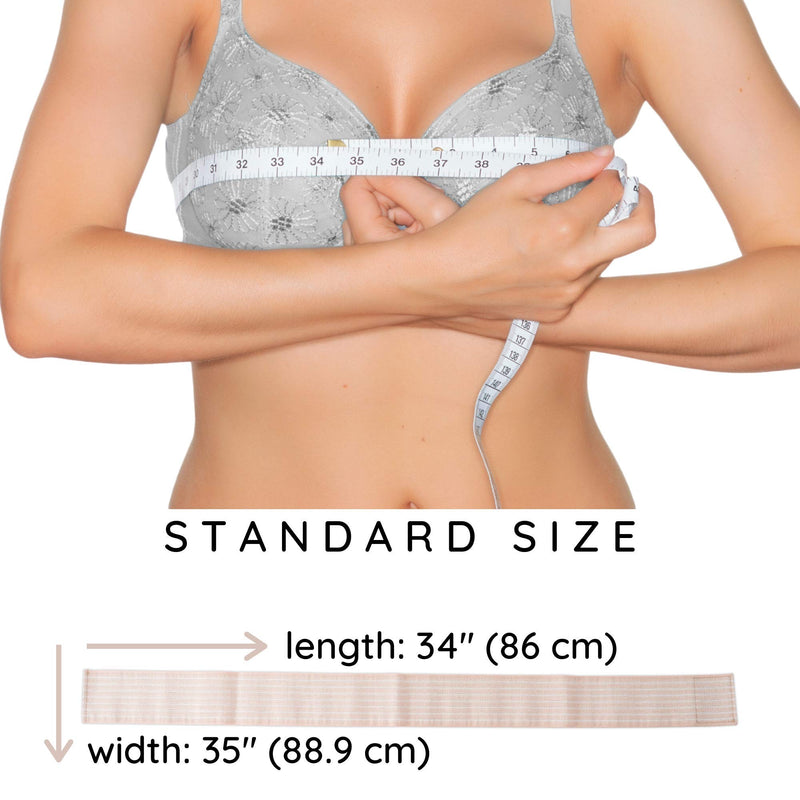 [Australia] - Post Surgery Breast Implant Stabilizer and Compression Band, Breast Augmentation and Reduction Strap, Chest Belt, Sports Bra Support Strap Bandage, One Size Fits All (Beige) Beige 