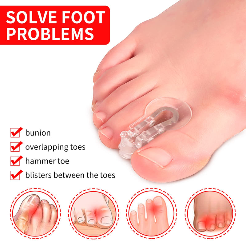 [Australia] - 12 Pack Toe Separators to Correct Bunions and Restore Toes to Their Original Shape Bunion Corrector for Big Toe(Bunion Corrector Toe Separator Toe Straightener Toe Spacers) Universal Size (3colors) 