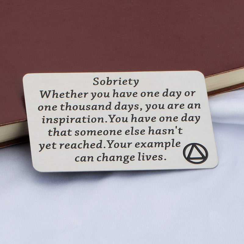 [Australia] - PLITI Sobriety Gift Addiction Recovery Gift Sober Recovery AA Alcoholics Anonymous Birthday Gifts AA NA Gift Sobriety Keychain Sobriety Change Lives Card 
