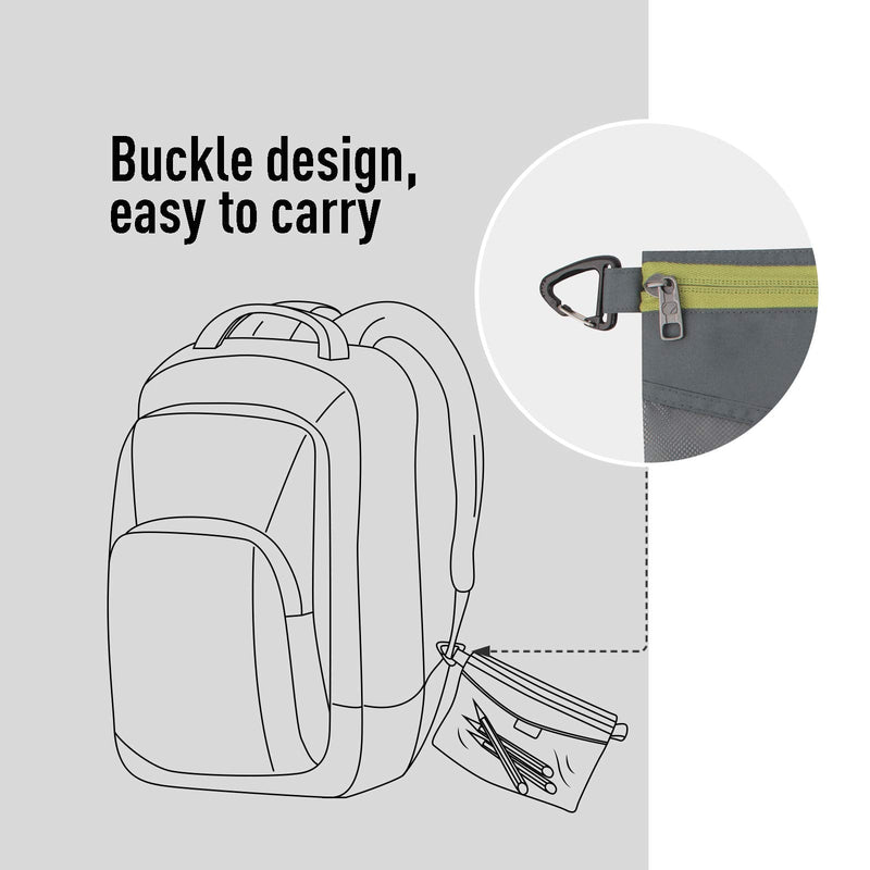 [Australia] - pack all Water-Resistant Material Zipper Pouch, Mesh Zipper Bags for Storage, Travel, Office (Gray, Medium) M Gray 