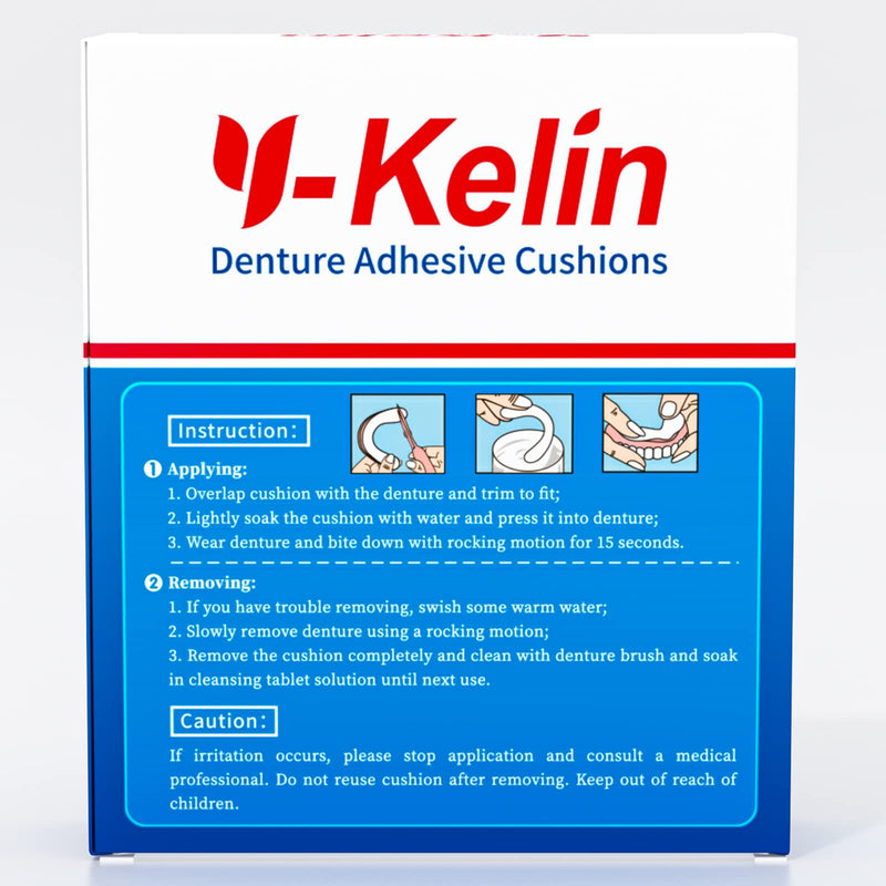 [Australia] - Y-Kelin Denture Adhesive Cushion Lower 30 Pads (2 Pack) 2 pack 