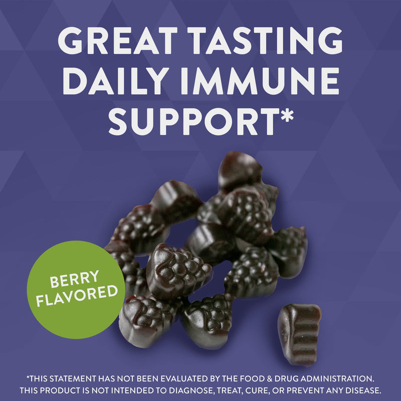 [Australia] - Nature's Way - Sambucus Elderberry - 3200 mg per Serving - Immune Support - with Vitamin C and Zinc - Gluten Free - Suitable for Vegetarians - 60 Gummies 