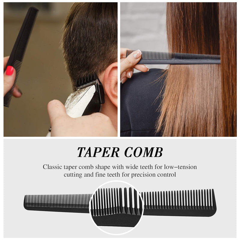 [Australia] - 3 Pieces Men Barber Comb Set Taper Hair Cutting Flat top Clipper Flattop Barberology Comb Heat-Resistant Fiber Comb for Men Women 