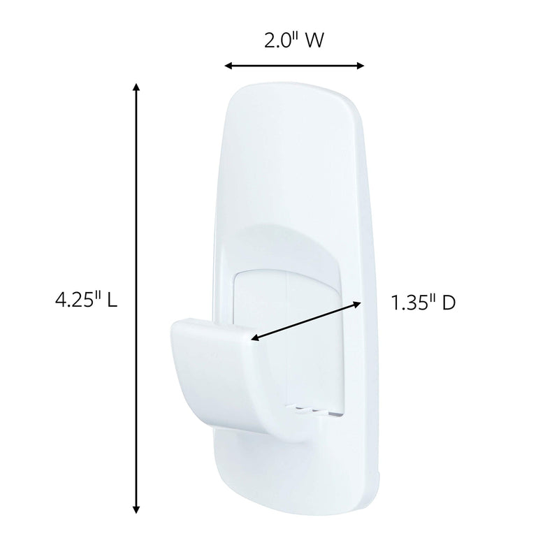 [Australia] - Command Jumbo Utility Hook, White, 1-Hook, 4-Strips, Organize Damage-Free 1 Hook 