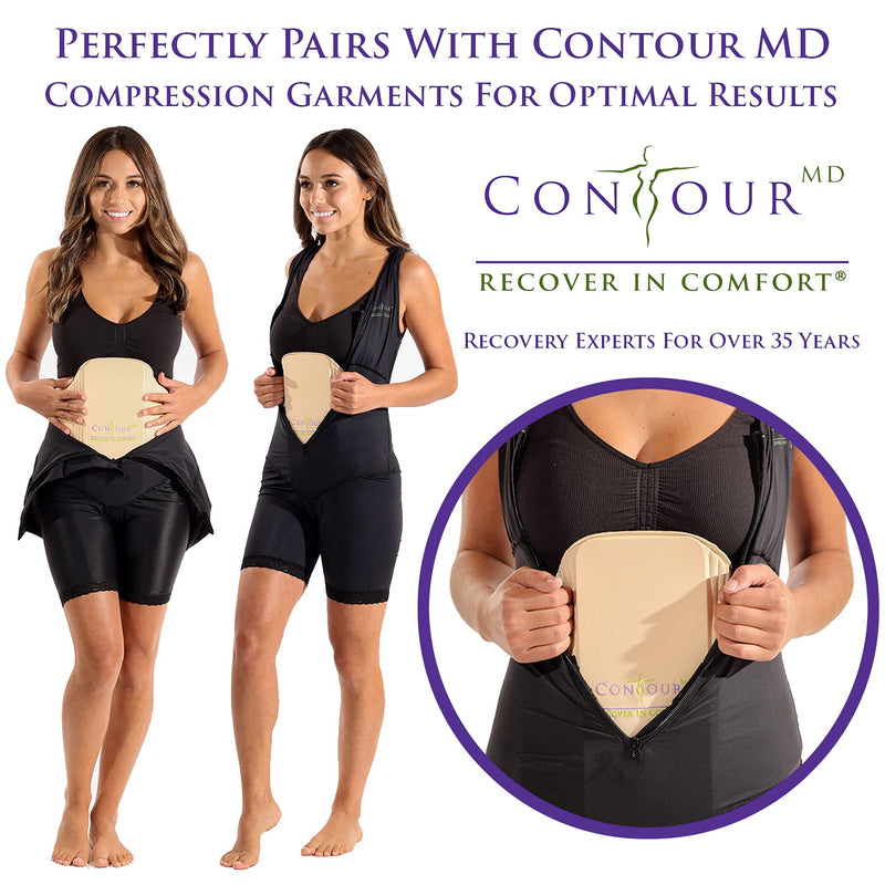[Australia] - Lipo Ab Board for Stomach - Ab Compression Board and Ab Flattening - Barely Visible and Ergonomic for Post Tummy Tuck, Liposuction Surgery, Lipo Pad - One Size Fits Most 