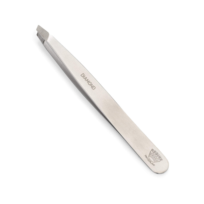 [Australia] - Regine Switzerland Genuine Diamond Tip Tweezer - Handmade in Switzerland - Professional Precision for Eyebrow & Hair Removal - Perfectly Aligned - Stainless Steel 