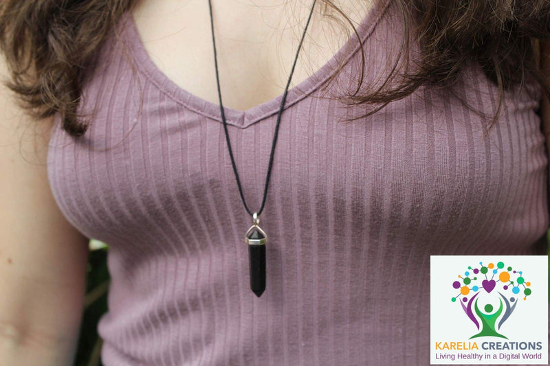 [Australia] - Karelia Creations 5-Point Shungite Pendant Necklace - 5G EMF Radiation Protection Shield Blocker 