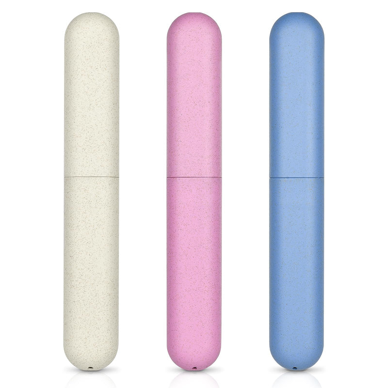 [Australia] - LOPHE Toothbrush Travel Case, Natural Wheat Straw Dustproof Toothbrush Holder, Portable Toothbrush Protective Cover, Keep Tootbrush Clean, Toothbrush Case Container for Business Camping Travel 