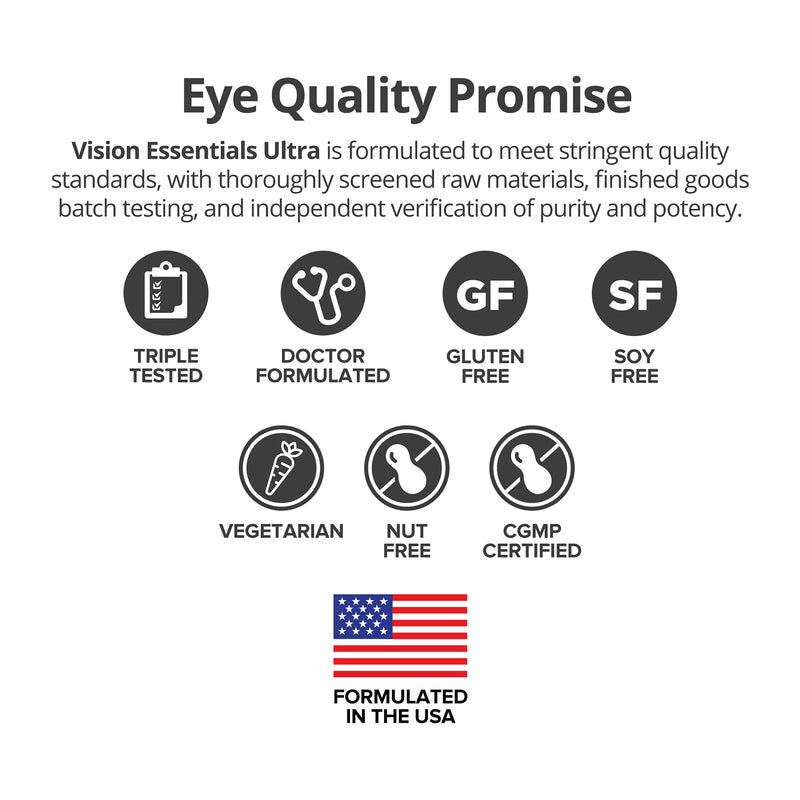 [Australia] - Dr. Whitaker's Vision Essentials Ultra | Comprehensive Support with Just One Daily Pill for Macula & Retina Health, Eye Strain, Ocular Pressure, Dry Eyes, Mood Support and More 