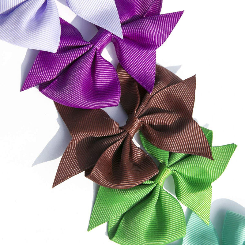 [Australia] - JOYOYO 20 Pcs Hair Clips for Girls Hair Bows for Gilrs Pinwheel Bows Grosgrain Ribbon Bows with Small Crocodile Clips, 3.5 Inch Medium Size Hair Bows for Toddlers, Girls 