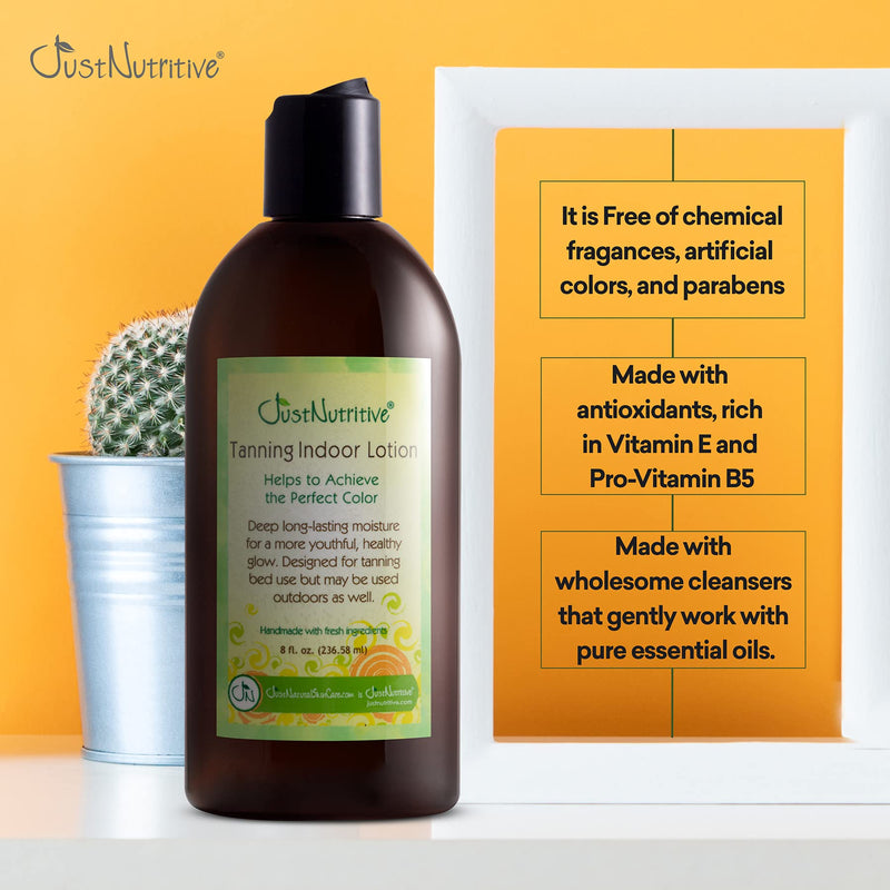 [Australia] - Just Nutritive | Indoor Tanning Lotion | Body Tanning Lotion | Natural Sun Tan Lotion | Moisturizer Tanning Lotion For Long-Lasting Tan | 8 Oz 