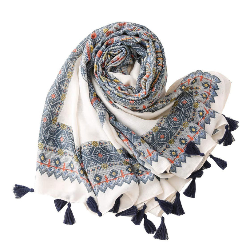 [Australia] - FAIRYGATE Scarves Fashion Ladies Print Long Scarves Floral Neck Scarf Shawl Wrap a Gift Ideas for Women Lady 15228 L 