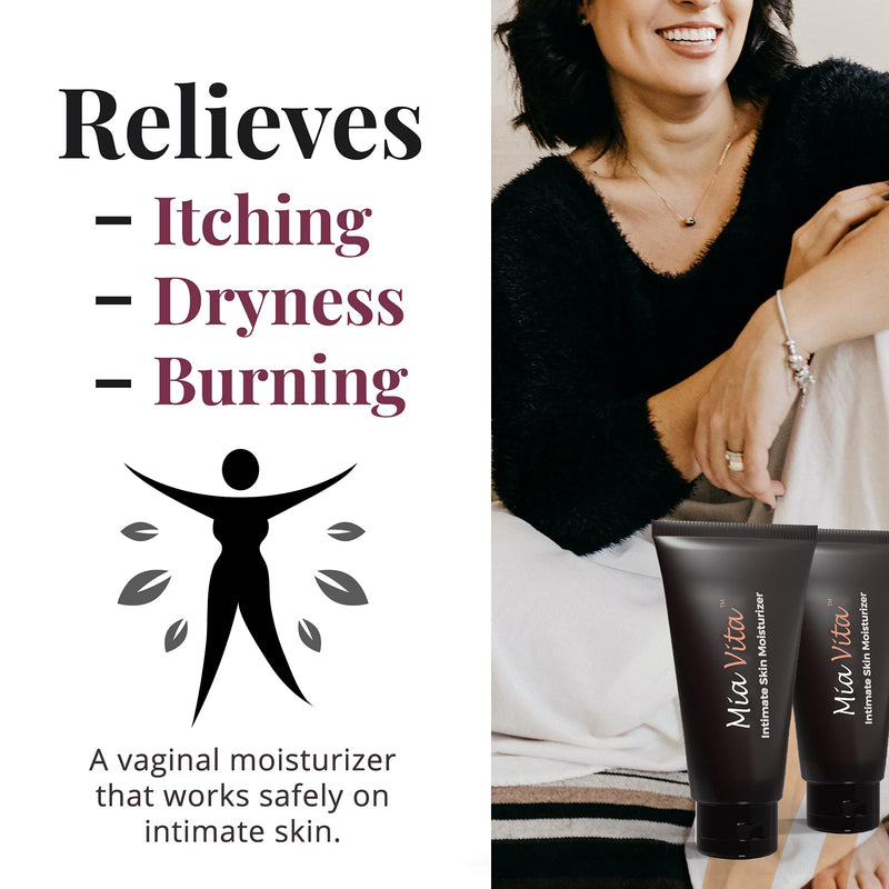 [Australia] - Mia Vita Intimate Skin Moisturizer for Vaginal Dryness, Itching, and Burning, Feminine Hygiene Products, Pack of 4 x 15g 