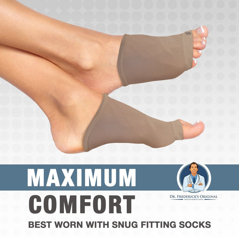 [Australia] - Dr. Frederick’s Original Arch Support Sleeve Set - 2 Pieces - Soft Gel Sleeves for Flat Foot & Plantar Fasciitis Pain Relief - W6-10 | M4.5-8 