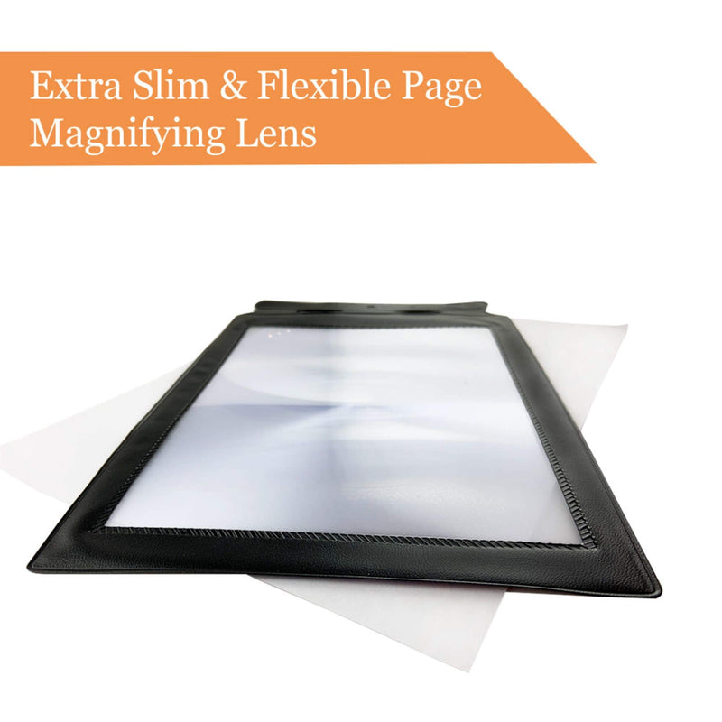 [Australia] - M MAGDEPO 3X Magnifying Sheet Flat Full Page Reading Magnifier Perfect Reading Aid for Elderly, People with Low Vision with 2 Bookmark Magnifier Lens with 2 bookmarks 