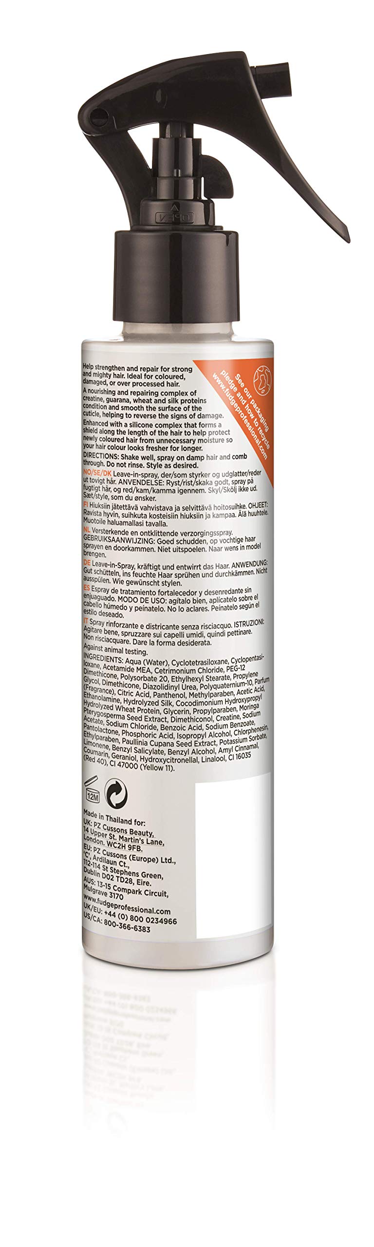 [Australia] - Fudge Professional Leave In Conditioner, One Shot Treatment Spray, Detangling and Strengthening Treatment For Dry and Damaged Hair, 150 ml 