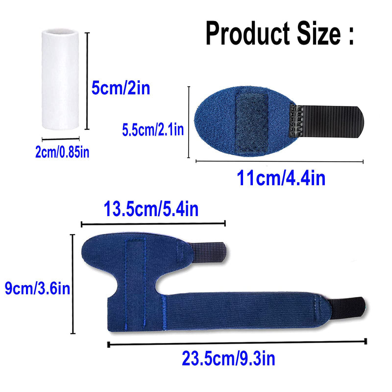 [Australia] - Reppkyh 1 Piece Trigger Finger Splint and 1 Piece Small Finger Extension Splint Trigger Finger Mallet Finger Broken Finger Post Operative Care Finger Knuckle Immobilization Injury, Blue 
