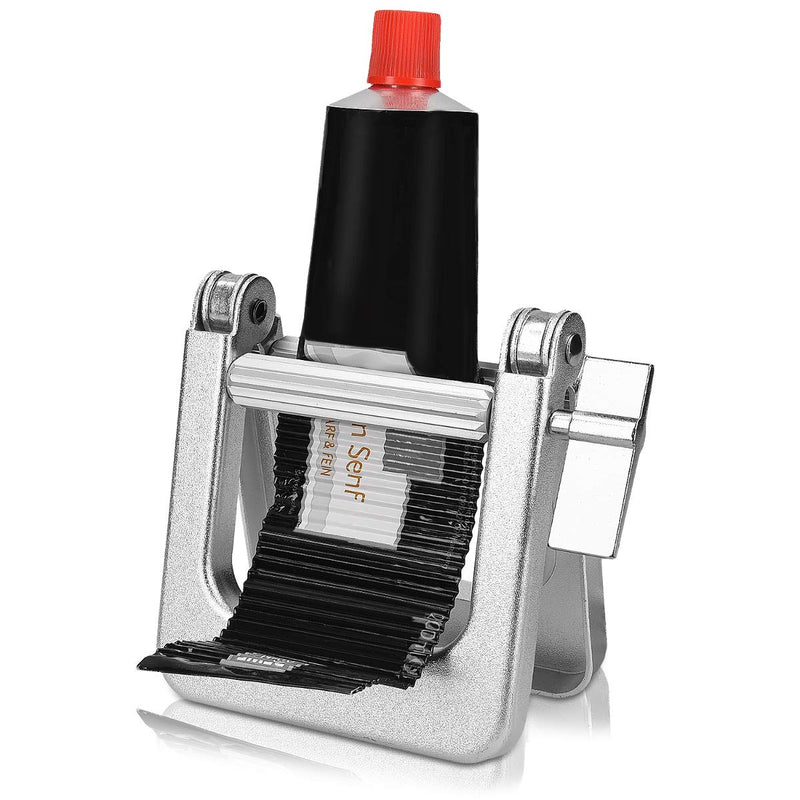 [Australia] - kwmobile Metal Toothpaste Tube Squeezer - Large Multifunctional Tube Wringer Roller Dispenser for Hair Color Dye, Paint Tubes, Hand Cream, Cosmetics Silver 