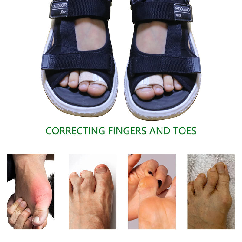 [Australia] - Niupiour Fabric Hammer Toe Wraps, 8 Pack of Toe Bandages Protectors Braces, Toe Corrector for Overlapping Toes, Toe Splints for Crooked Toes, Curled Toes and Bent Toes, Toe Separators for Broken Toes 