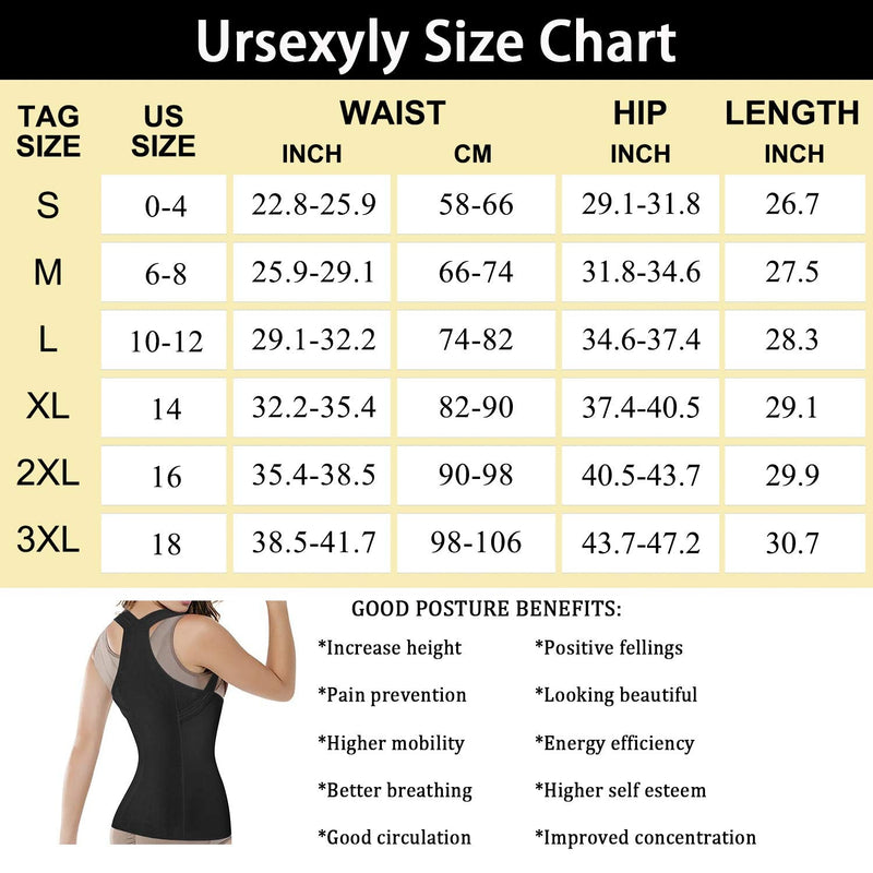 [Australia] - Women Back Braces Posture Corrector Waist Trainer Vest Tummy Control Body Shaper for Spinal Neck Shoulder and Upper Back Supports (S, Black) Small (Pack of 1) 