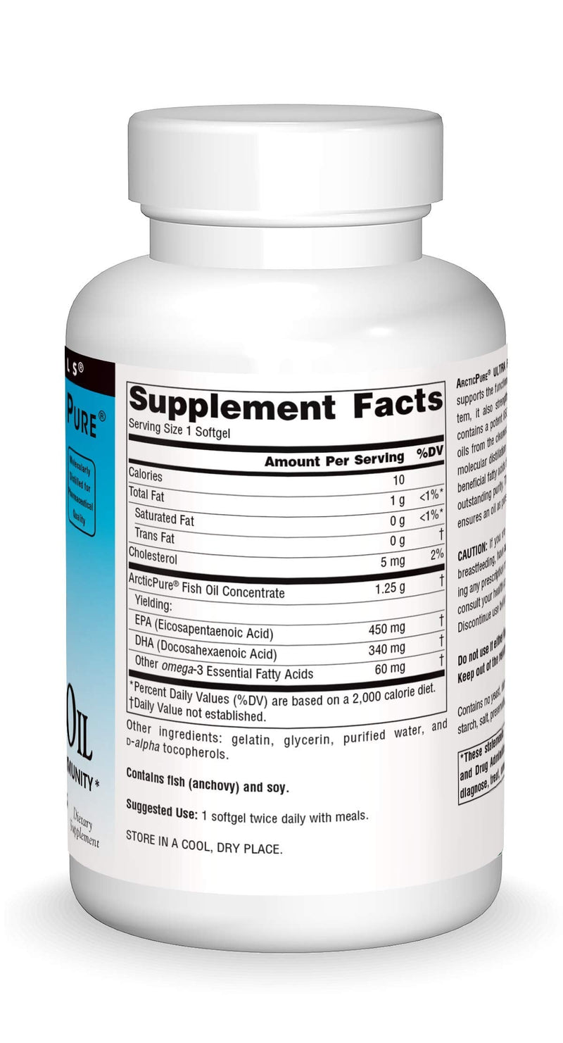 [Australia] - Source Naturals ArcticPure Ultra Potency 850 mg Omega-3 Fish Oil - 120 Softgels 120 Count (Pack of 1) 