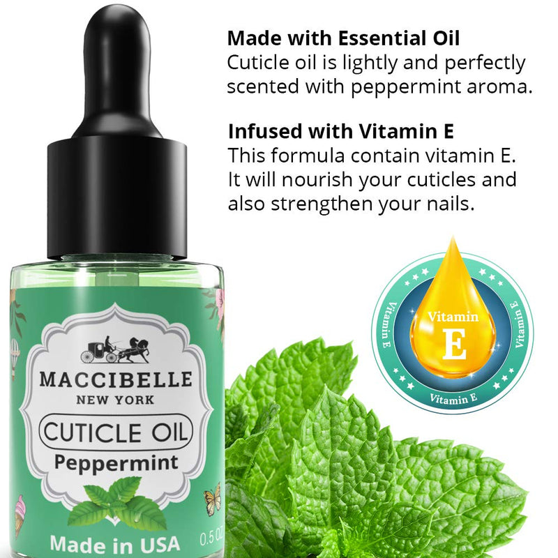 [Australia] - Maccibelle Cuticle Oil 0.5 oz for Dry Cracked Cuticles (Peppermint) Peppermint 