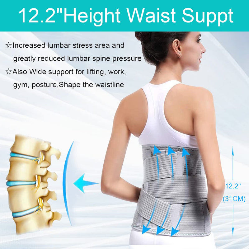 [Australia] - TANDCF Back Support,Entire Back Brace , Lumbar Support Belt for Women & Men, Adjustable Waist Trainer Belt for entire Back Pain Relief, Keeps Your Spine Straight and Safe(XL) X-Large (Pack of 1) 