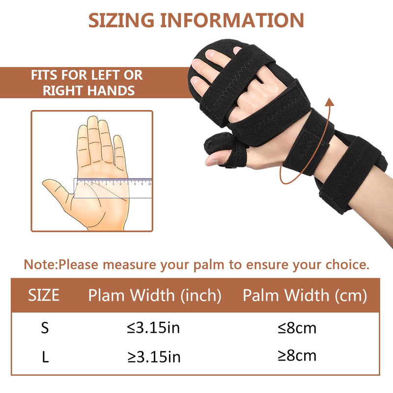 [Australia] - Scurnhau Resting Hand Brace, Soft Stroke Hand Splint Night Support for Men and Women, Hand Rest For Arthritis, Tendonitis, Carpel Tunnel Syndrome, Metacarpal Breaks, Flexion Contractures Large 