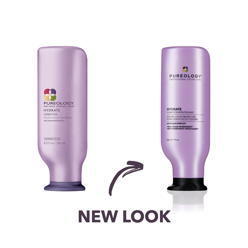 [Australia] - Pureology | Hydrate | Moisturising Conditioner | For Medium to Thick Dry, Colour Treated Hair | Vegan 266 ml (Pack of 1) 