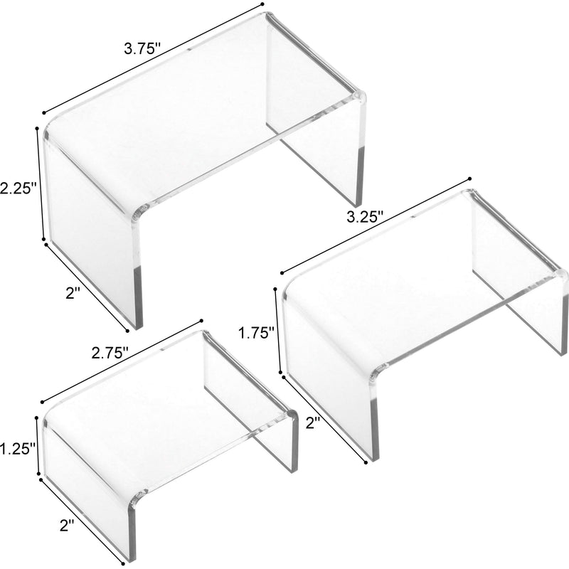[Australia] - FindingKing 6 Clear Acrylic Jewelry Display Risers Showcase Fixtures 