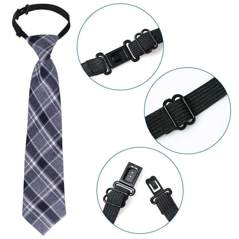 [Australia] - Sucrain 5pcs Boy's Necktie Pre-tied Adjustable Neck Strap Tie for Wedding Graduation School Uniforms 