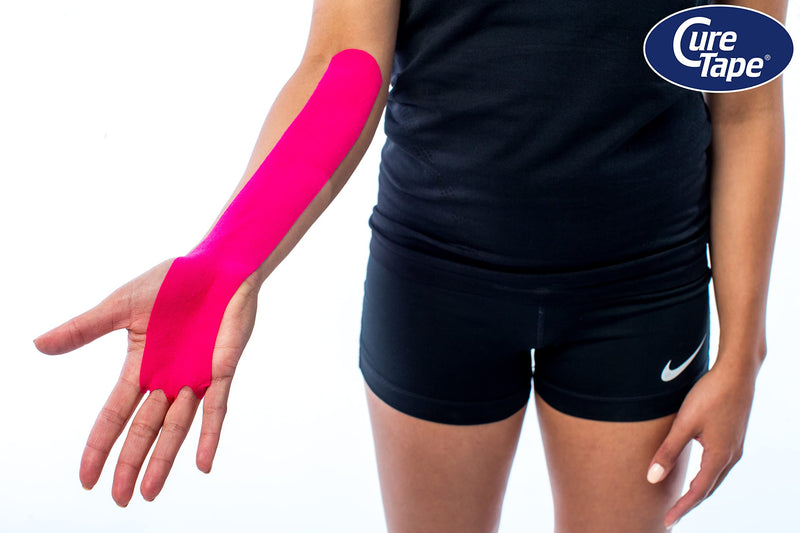 [Australia] - CureTape Classic 5cm | Waterproof Kinesiology Tape | Medical Kinesiology Tape | Increase Mobility & Performance | Reduce Joint Pain | Recover Faster | Pink 