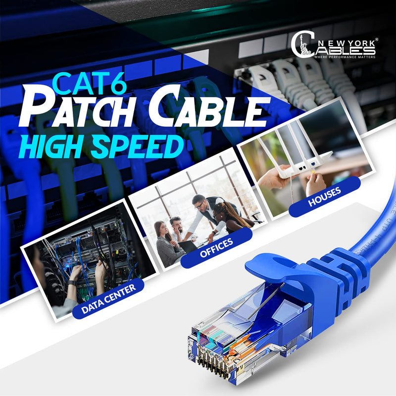 [Australia] - Newyork Cables 5 FT Pack of 10 Cat6 Ethernet Patch Internet Cable | Short Cat 6 Snagless Network Cable, Cat6 Cable, Cat 6 Cable, Networking Cable in Yellow 5 Feet 