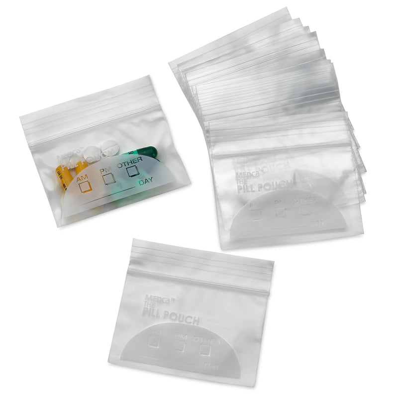 [Australia] - Pill Pouch Bags - (Pack of 100) 3" x 2.75" Pill Baggies and Disposable Plastic Travel Pill Bags with Write-on Labels, 4 mil Clear 100 Count (Pack of 1) 