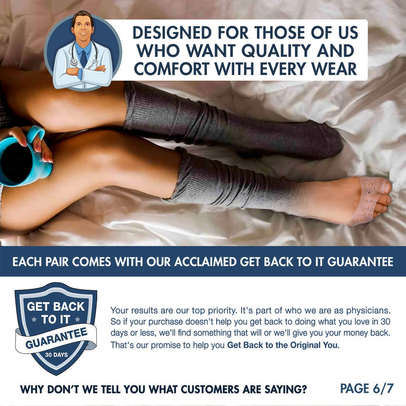 [Australia] - Dr. Frederick's Original Moisturizing Gel Socks - 4 Pieces - Prevents Dry Cracked Heels & Cracked Feet - Day & Night Socks - W4-10 | M5-8 
