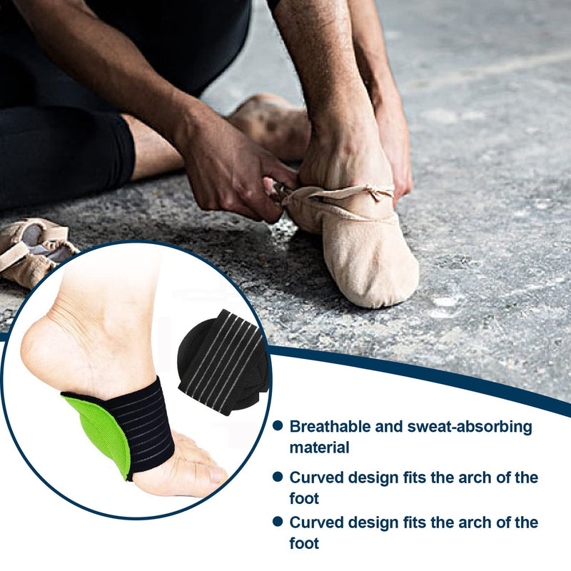 [Australia] - GWAWG 2 Pairs Arch Pads Extra Thick Plantar Fasciitis Pads Support Orthopaedic Insoles Soft Arch Support Brace Foot Care Pain Relief Paraplegia 