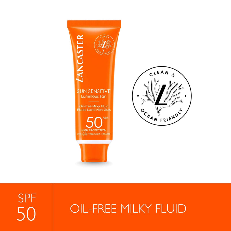 [Australia] - Lancaster Sun Sensitive Oil-Free Milky Face Fluid Sunscreen & Sun Protection Cream SPF50 50ml 50 ml 