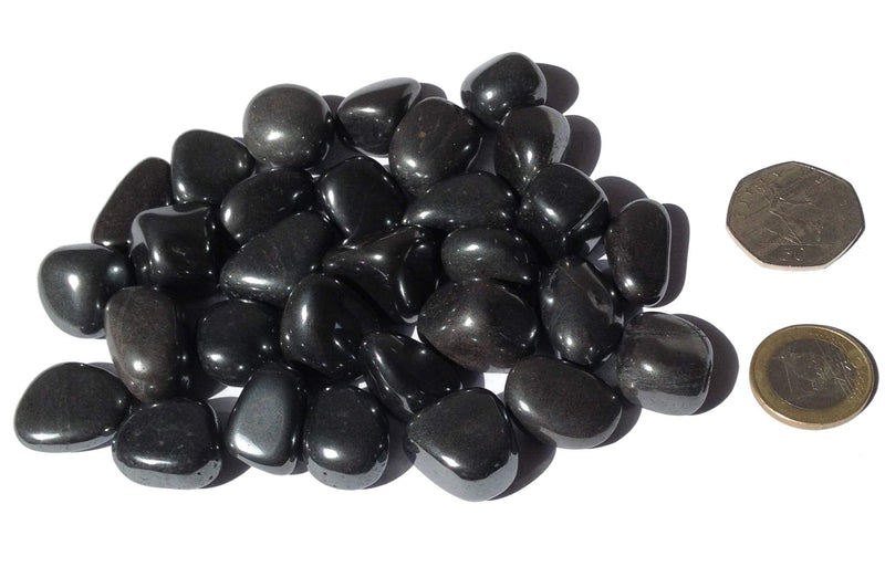 [Australia] - 5 x Hematite Tumblestone Crystal - Healing Crystal - Soothing and Calming - Crystal Therapy Tumblestone 