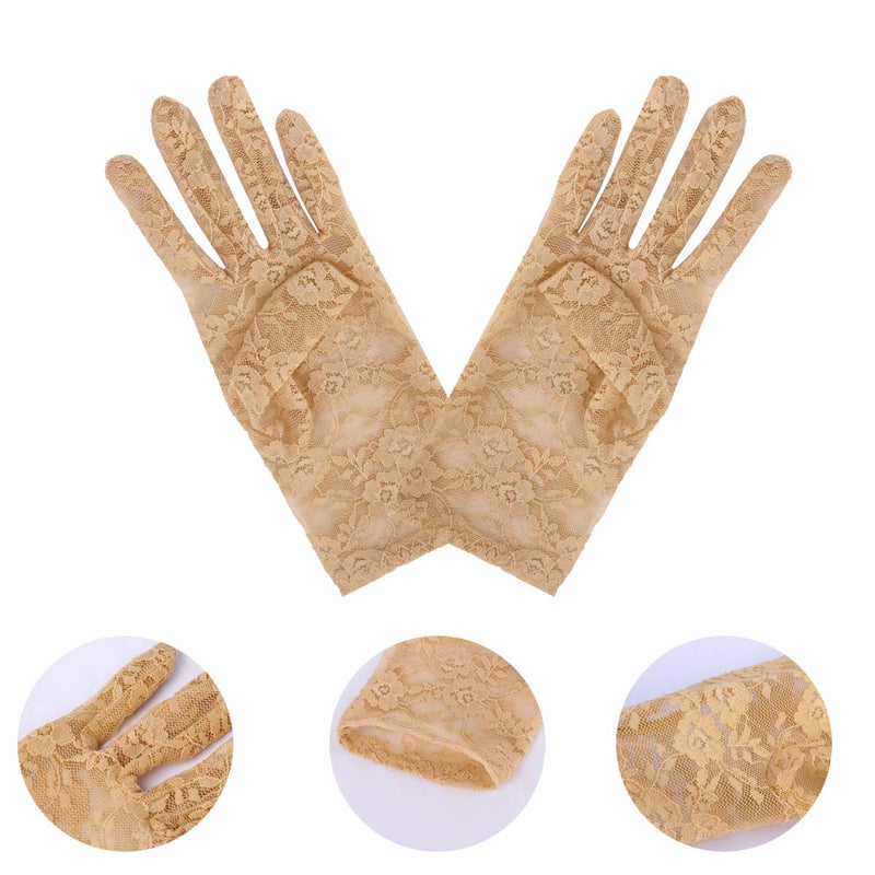[Australia] - Driew Lace Gloves, Women Lace Gloves 3 Pairs 