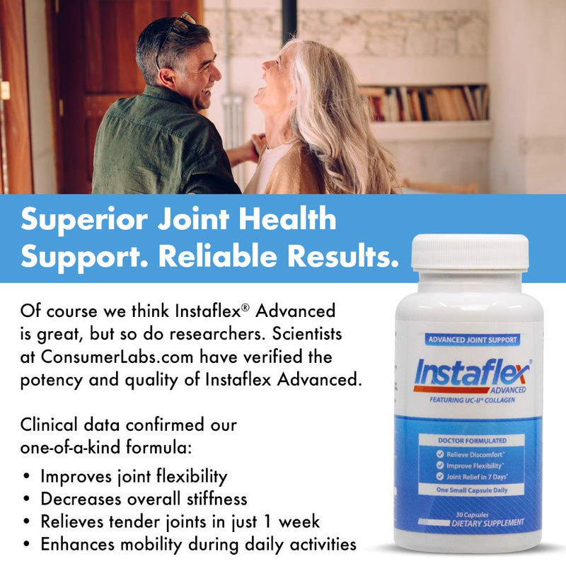 [Australia] - Instaflex Advanced Joint Support Supplement - Turmeric, Resveratrol, Boswellia Serrata Extract, BioPerine, UC-II Collagen- 30 Count 30 Count (Pack of 1) 