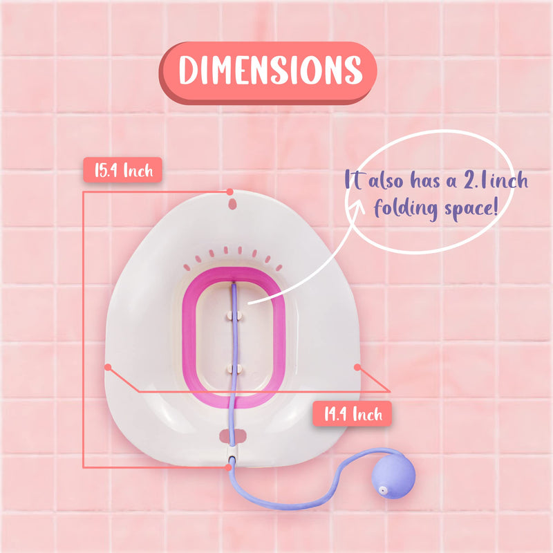 [Australia] - Yoni Steam Seat Collapsible Sitz Bath for Hemorrhoids Basin for Toilet Seat, Postpartum Care Basin, Sitz Bath with Pump, Pregnant Women Yoni V Steam Seat for Care Treatment, Women Perineum Relief 